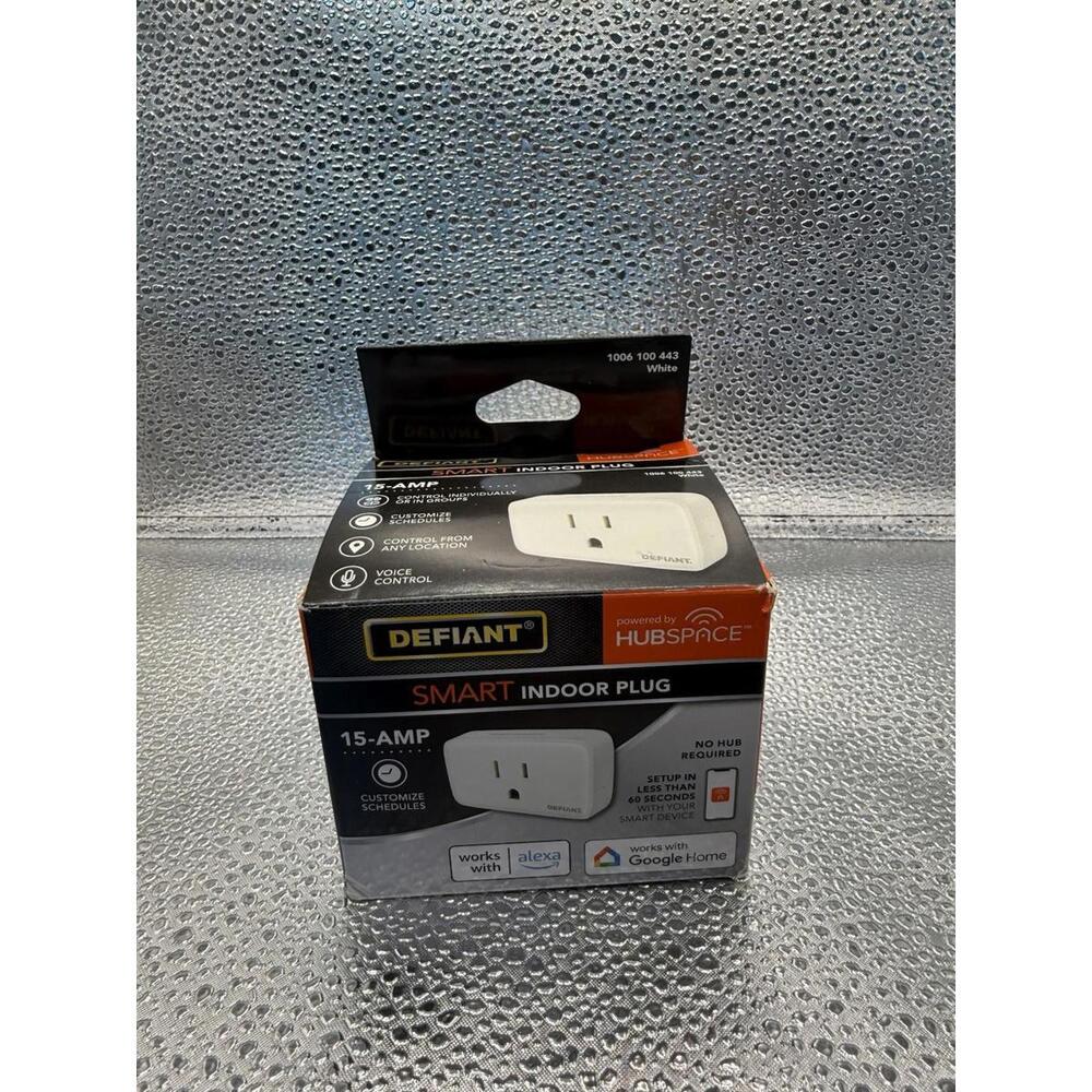 Defiant 15 Amp 120-Volt Indoor Smart Plug + Timer Wi-Fi Bluetooth Single Outlet